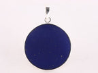 Ronde zilveren hanger met levensbloem op lapis lazuli afbeelding 3