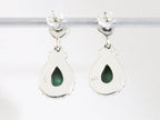 Bewerkte zilveren oorstekers met malachiet afbeelding 3