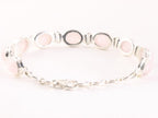 Zware zilveren armband met rozenkwarts afbeelding 3