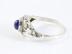 Fijne bewerkte zilveren ring met lapis lazuli afbeelding 2