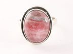 Ovale zilveren ring met rhodochrosiet afbeelding 4