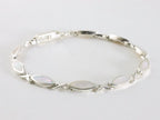 Hoogglans zilveren armband met parelmoer afbeelding 2