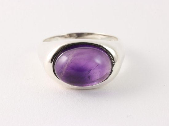 Zilveren ring met amethist afbeelding 2