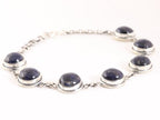 Bewerkte zilveren armband met sodaliet afbeelding 2