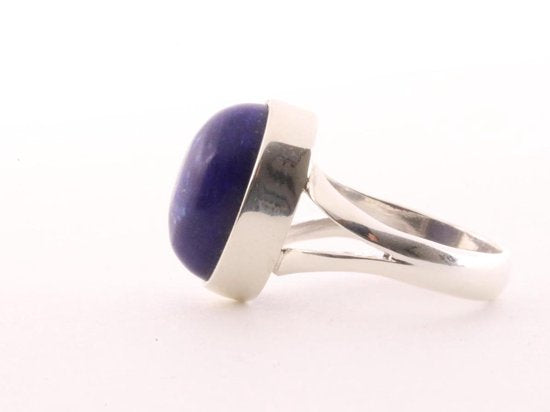 Zilveren ring met lapis lazuli afbeelding 2