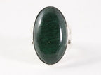 Grote ovale zilveren ring met jade afbeelding 4