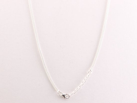 Bewerkte zilveren ketting met jade afbeelding 4