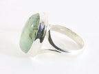 Hoogglans zilveren ring met prehniet afbeelding 2