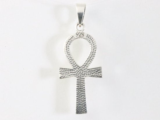 Bewerkte zilveren ankh hanger afbeelding 3