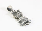 Zilveren uil hanger aan ketting afbeelding 2
