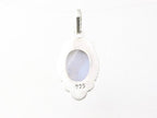 Fijne bewerkte zilveren hanger met blauwe lace agaat afbeelding 3