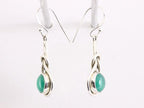 Zilveren oorbellen met groene onyx afbeelding 2
