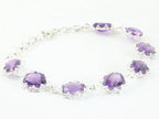 Bewerkte zilveren armband met amethist afbeelding 2