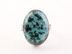 Ovale zilveren ring met chrysocolla afbeelding 4