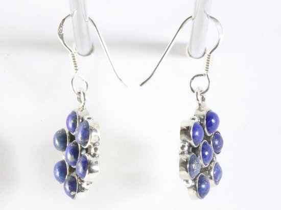 Zilveren oorbellen met lapis lazuli afbeelding 2