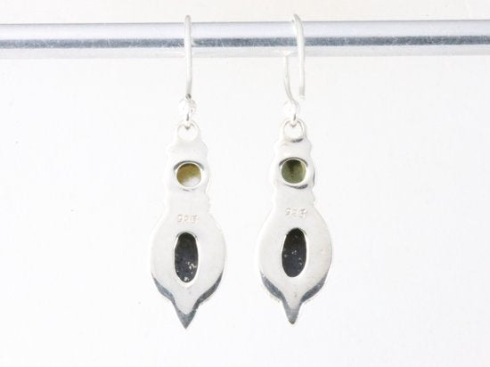 Fijne zilveren oorbellen met lapis lazuli en parel afbeelding 2