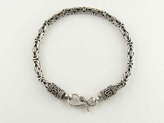 Zilveren armband met koningsschakel afbeelding 1