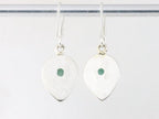 Fijne bewerkte zilveren oorbellen met groene amazoniet afbeelding 3