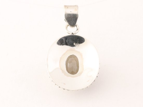 Bewerkte zilveren hanger met rookkwarts afbeelding 3