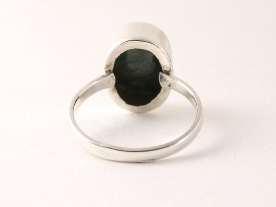 Zilveren ring met smaragd afbeelding 3