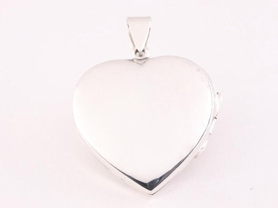 Groot hartvormig zilveren medaillon met levensboom afbeelding 3