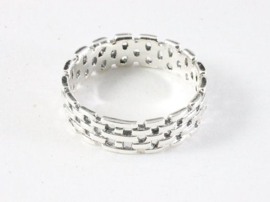 Fijne opengewerkte zilveren ring afbeelding 2