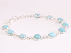 Fijne zilveren armband met larimar afbeelding 2