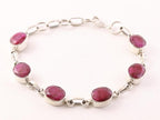 Zilveren armband met robijn afbeelding 1