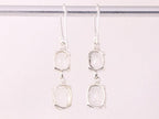 Zilveren oorbellen met bergkristal afbeelding 3