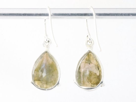 Zilveren oorbellen met labradoriet afbeelding 3