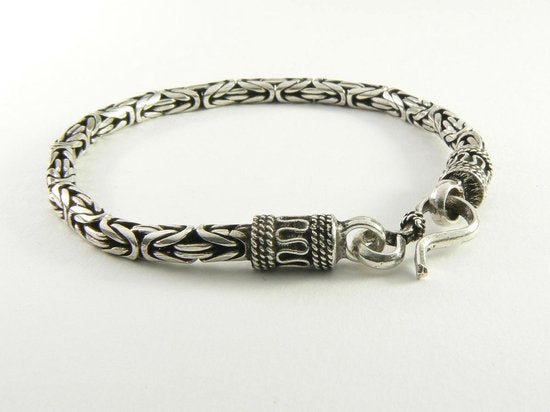 Zilveren armband met koningsschakel afbeelding 3