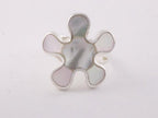 Zilveren ring met parelmoer afbeelding 3