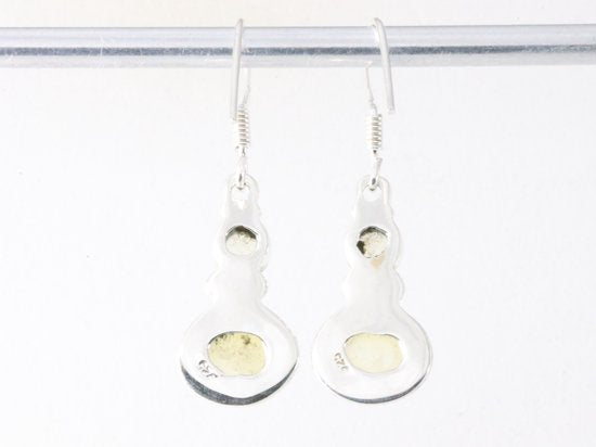 Zilveren oorbellen met vuuropaal afbeelding 2