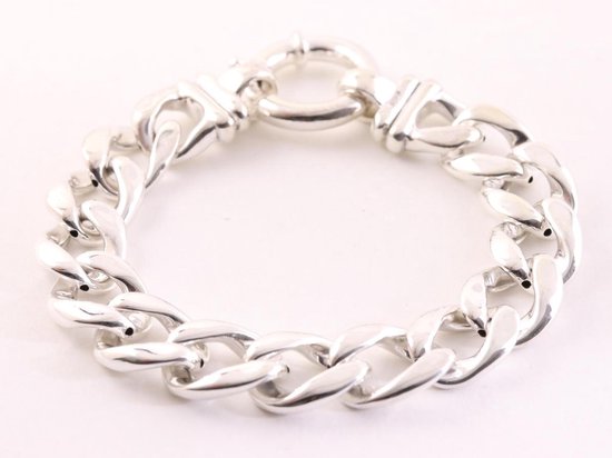 Zilveren armband met gourmet schakels afbeelding 1
