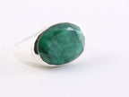 Zilveren ring met smaragd afbeelding 1