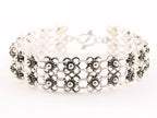 Fijn bewerkte zilveren schakelarmband afbeelding 1