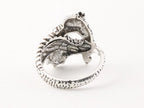 Zilveren draak ring afbeelding 3