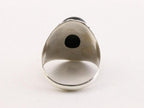 Bewerkte zilveren ring met onyx afbeelding 2