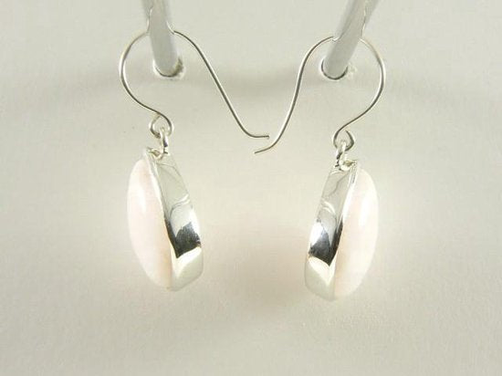 Zilveren oorbellen met roze aragoniet afbeelding 2