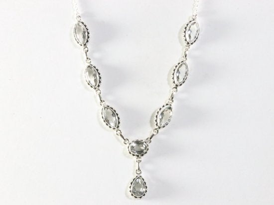 Bewerkte zilveren ketting met bergkristal afbeelding 3