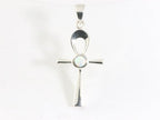 Fijne zilveren ankh hanger met welo opaal afbeelding 4