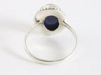 Bewerkte ovale zilveren ring met lapis lazuli afbeelding 3