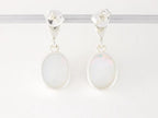 Hoogglans zilveren oorstekers met lapis lazuli afbeelding 3