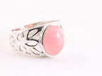 Opengewerkte zilveren ring met rhodochrosiet afbeelding 1