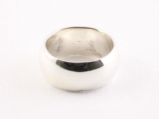 Brede gladde zilveren ring afbeelding 1
