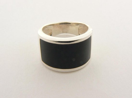 Zilveren ring met onyx afbeelding 2