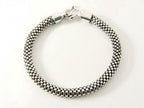 Ronde gevlochten zilveren armband afbeelding 1