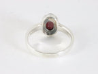 Hoogglans zilveren ring met granaat afbeelding 3