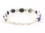 Zware zilveren armband met lapis lazuli afbeelding 3