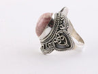 Bewerkte zilveren ring met rhodochrosiet afbeelding 4
